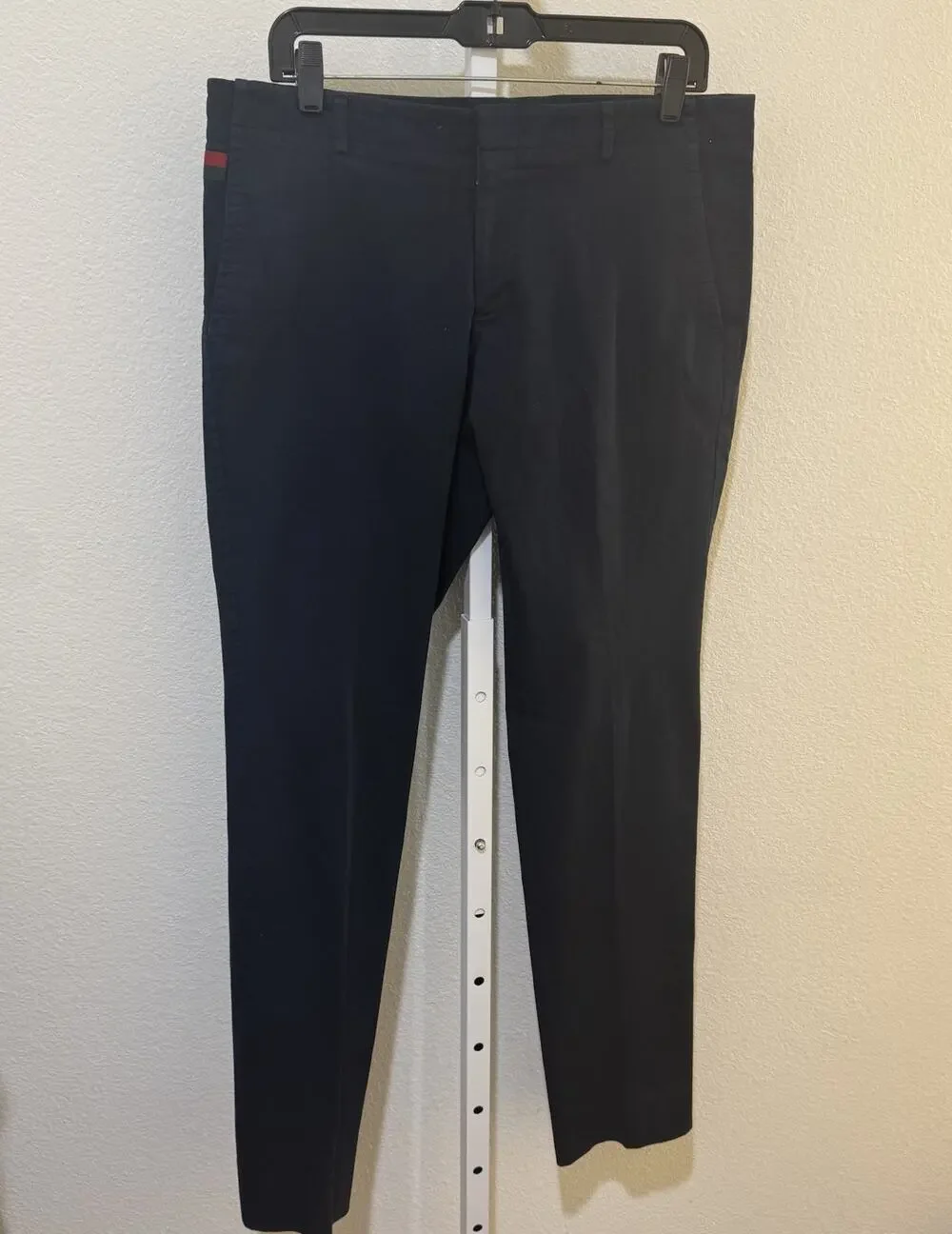 Gucci Men Riding Pants Navy Blue Cotton Blend Size 50 R Italy Size 34 US ITALY